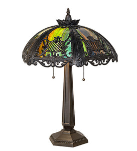 25"H Lattice Filigree Table Lamp