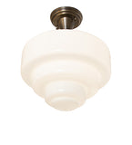 13.5"W Revival Schoolhouse Tiered Globe Flushmount
