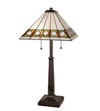 28"H Diamond Band Mission Table Lamp