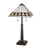 28"H Diamond Band Mission Table Lamp