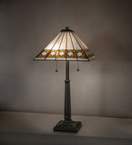 28"H Diamond Band Mission Table Lamp