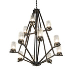 42"W Galen 12 Lt Chandelier