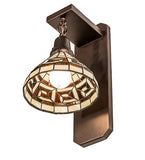 8"W Greek Key Wall Sconce