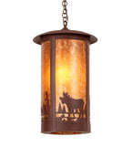 24"W Fulton Moose Creek Wildlife Outdoor Pendant