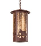 24"W Fulton Moose Creek Wildlife Outdoor Pendant