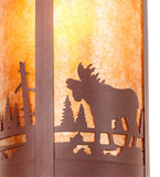 24"W Fulton Moose Creek Wildlife Outdoor Pendant