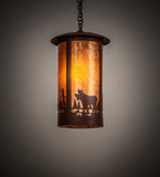 24"W Fulton Moose Creek Wildlife Outdoor Pendant