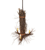 24"W Twigs 3 Lt Chandelier