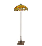 67"H Tiffany Hanging Head Dragonfly Floor Lamp
