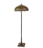 67"H Tiffany Hanging Head Dragonfly Floor Lamp