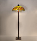 67"H Tiffany Hanging Head Dragonfly Floor Lamp