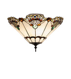 20"W Shell with Jewels Flush Mount