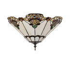 20"W Shell with Jewels Flush Mount