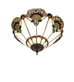 20"W Shell with Jewels Flush Mount