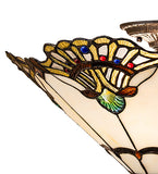 20"W Shell with Jewels Flush Mount