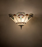 20"W Shell with Jewels Flush Mount