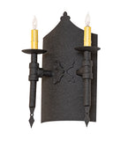 11"W Warwick 2 Lt Wall Sconce