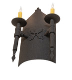 11"W Warwick 2 Lt Wall Sconce