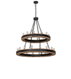 48"W Dowling 28 Lt Two Tier Chandelier