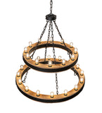 48"W Dowling 28 Lt Two Tier Chandelier