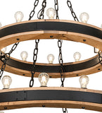 48"W Dowling 28 Lt Two Tier Chandelier