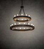 48"W Dowling 28 Lt Two Tier Chandelier