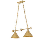 40"L Zahav 2 Lt Oblong Island Pendant