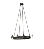 42"L Suffolk 8 Lt Oblong Chandelier
