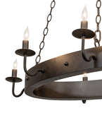 42"L Suffolk 8 Lt Oblong Chandelier