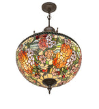 20"W Romance Rose Inverted Semi-Flush Mount
