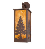 10"W Hyde Park Tall Pines Wall Sconce
