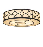 60"W Revival Deco Cilindro Flush Mount