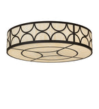 60"W Revival Deco Cilindro Flush Mount