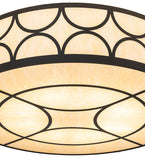 60"W Revival Deco Cilindro Flush Mount