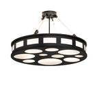 30"W Geo Semi-Flush Mount