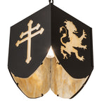 10"Sq Lions and Cross Pendant