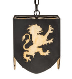 10"Sq Lions and Cross Pendant