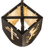 10"Sq Lions and Cross Pendant