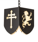 10"Sq Lions and Cross Pendant