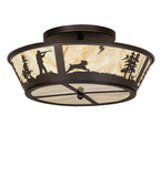 22"W Hunter W/Dog Flush Mount