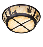 22"W Hunter W/Dog Flush Mount
