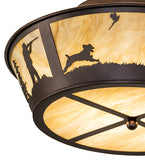 22"W Hunter W/Dog Flush Mount