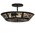 32"W Bear on the Loose Semi-Flush Mount