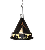 16"W Teepee W/Buffalo Pendant