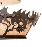 20"W Oak Leaf Semi-Flush Mount