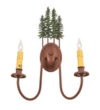 12.5"W Tall Pines 2 Lt Wall Sconce