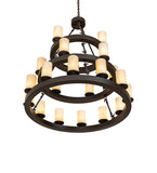 38"W Loxley 21 Lt Three Tier Chandelier