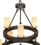 38"W Loxley 21 Lt Three Tier Chandelier