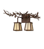 17"W Pine Branch Valley View 2 Lt Wall Sconce