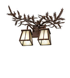 17"W Pine Branch Valley View 2 Lt Wall Sconce